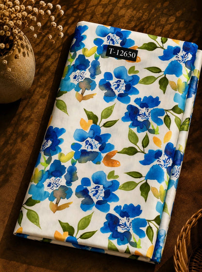 Wholesale T-12650 Beautiful Floral Prints On Muslin - MUSLIN | The Wardrobe Fabrics