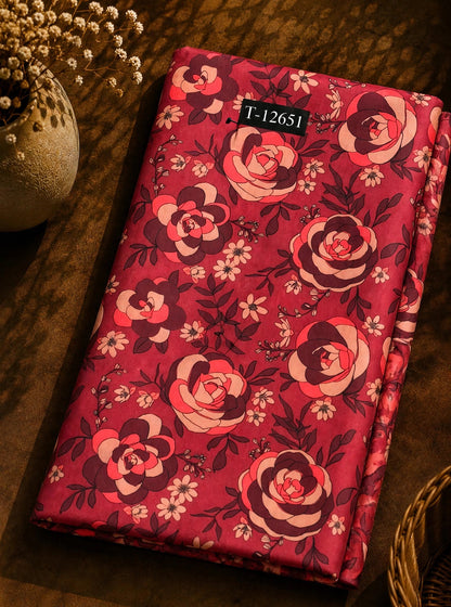 Wholesale T-12651 Beautiful Floral Prints On Muslin - MUSLIN | The Wardrobe Fabrics