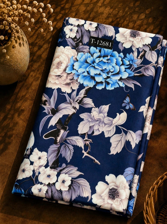 Wholesale T-12681 Premium Floral Prints On Muslin - MUSLIN | The Wardrobe Fabrics