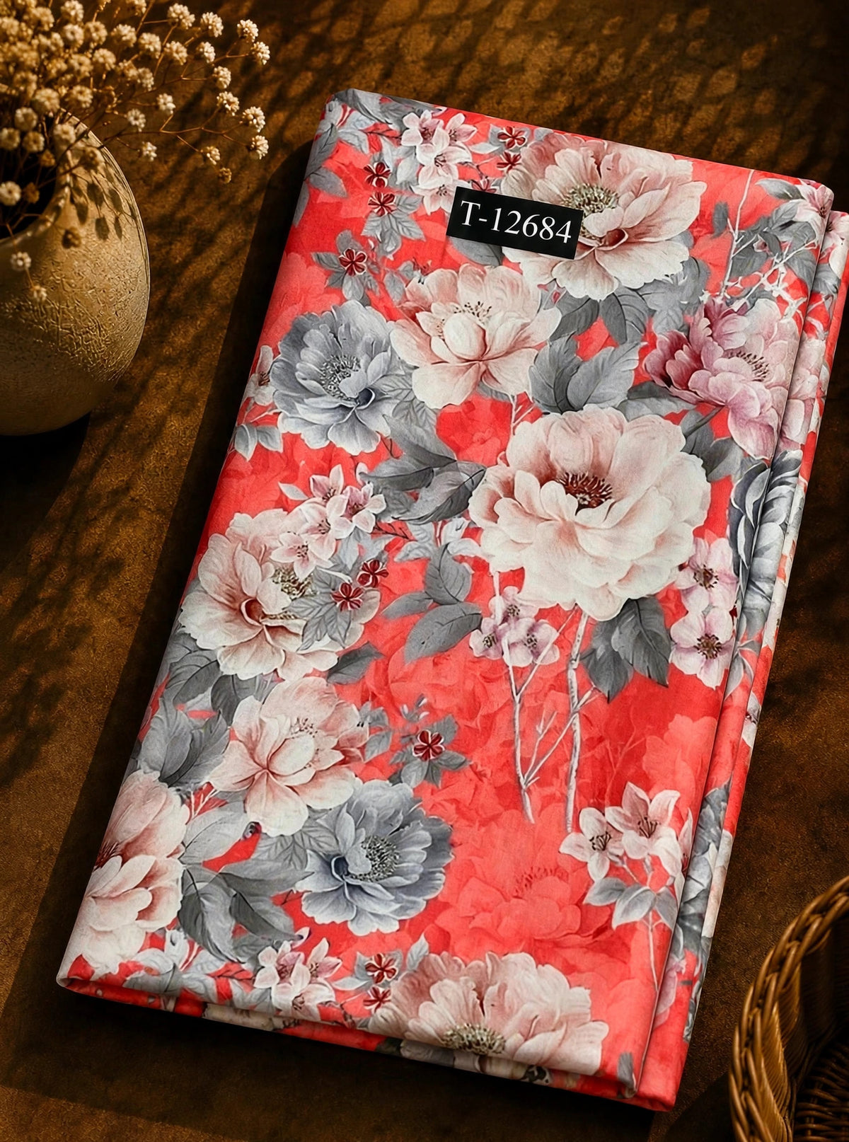 Wholesale T-12684 Premium Floral Prints On Muslin - MUSLIN | The Wardrobe Fabrics
