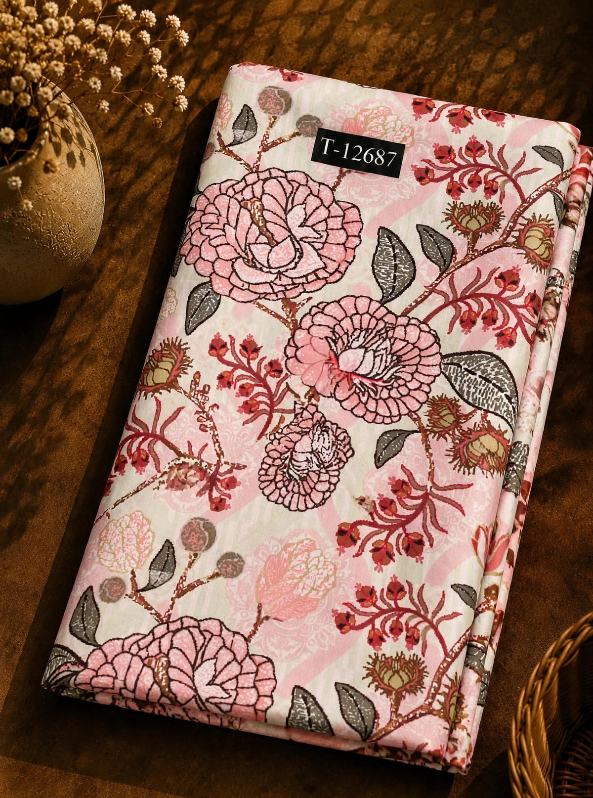 Wholesale T-12687 Beautiful Floral Prints On Muslin - MUSLIN | The Wardrobe Fabrics