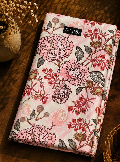 Wholesale T-12687 Beautiful Floral Prints On Muslin - MUSLIN | The Wardrobe Fabrics