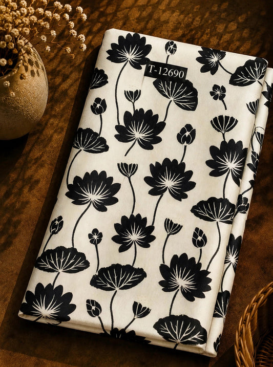 Wholesale T-12690 Beautiful Floral Prints On Muslin - MUSLIN | The Wardrobe Fabrics