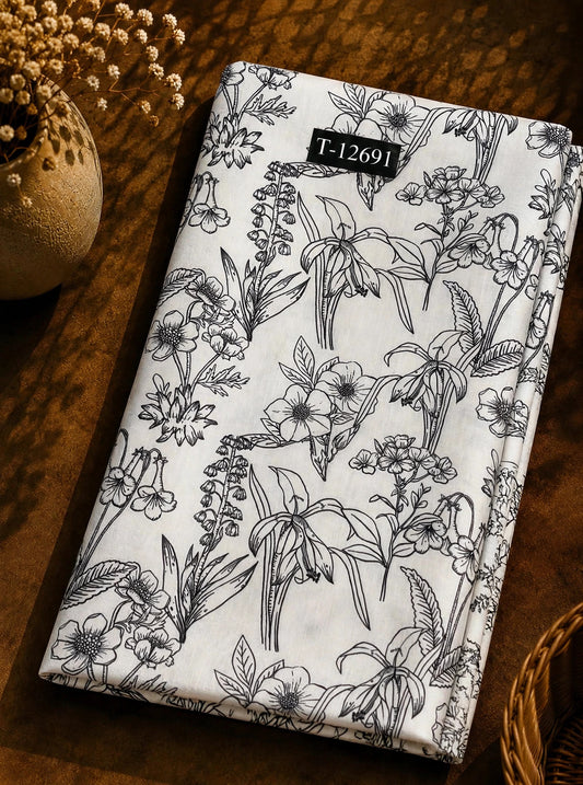 Wholesale T-12691 Premium Floral Prints On Muslin - MUSLIN | The Wardrobe Fabrics