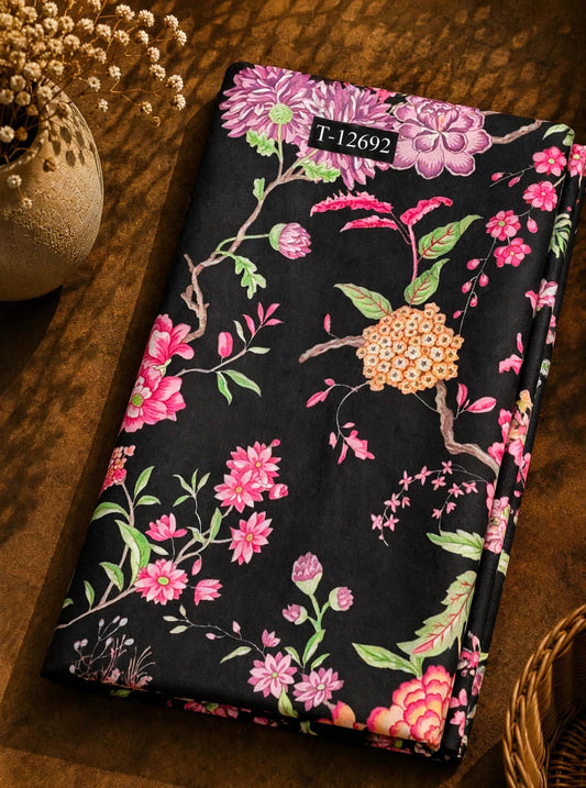 Wholesale T-12692 Beautiful Floral Prints On Muslin - MUSLIN | The Wardrobe Fabrics