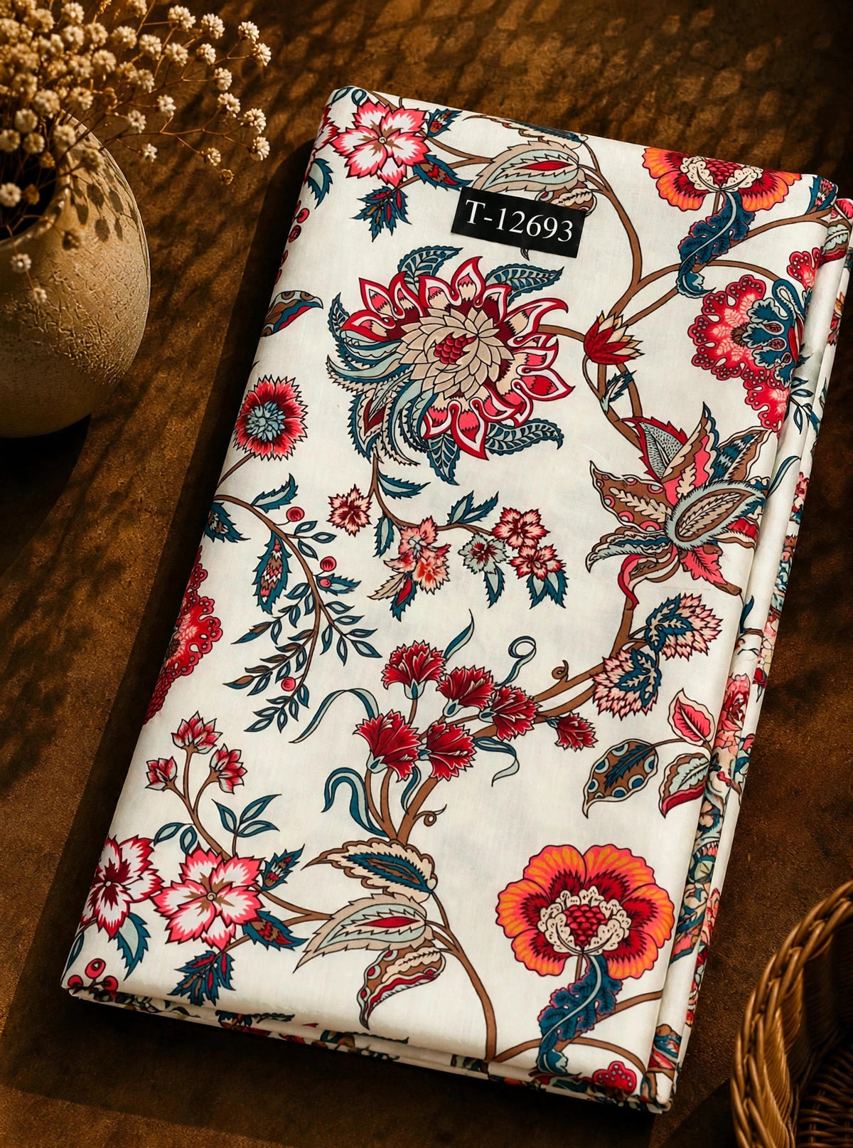 Wholesale T-12693 Beautiful Floral Prints On Muslin - MUSLIN | The Wardrobe Fabrics