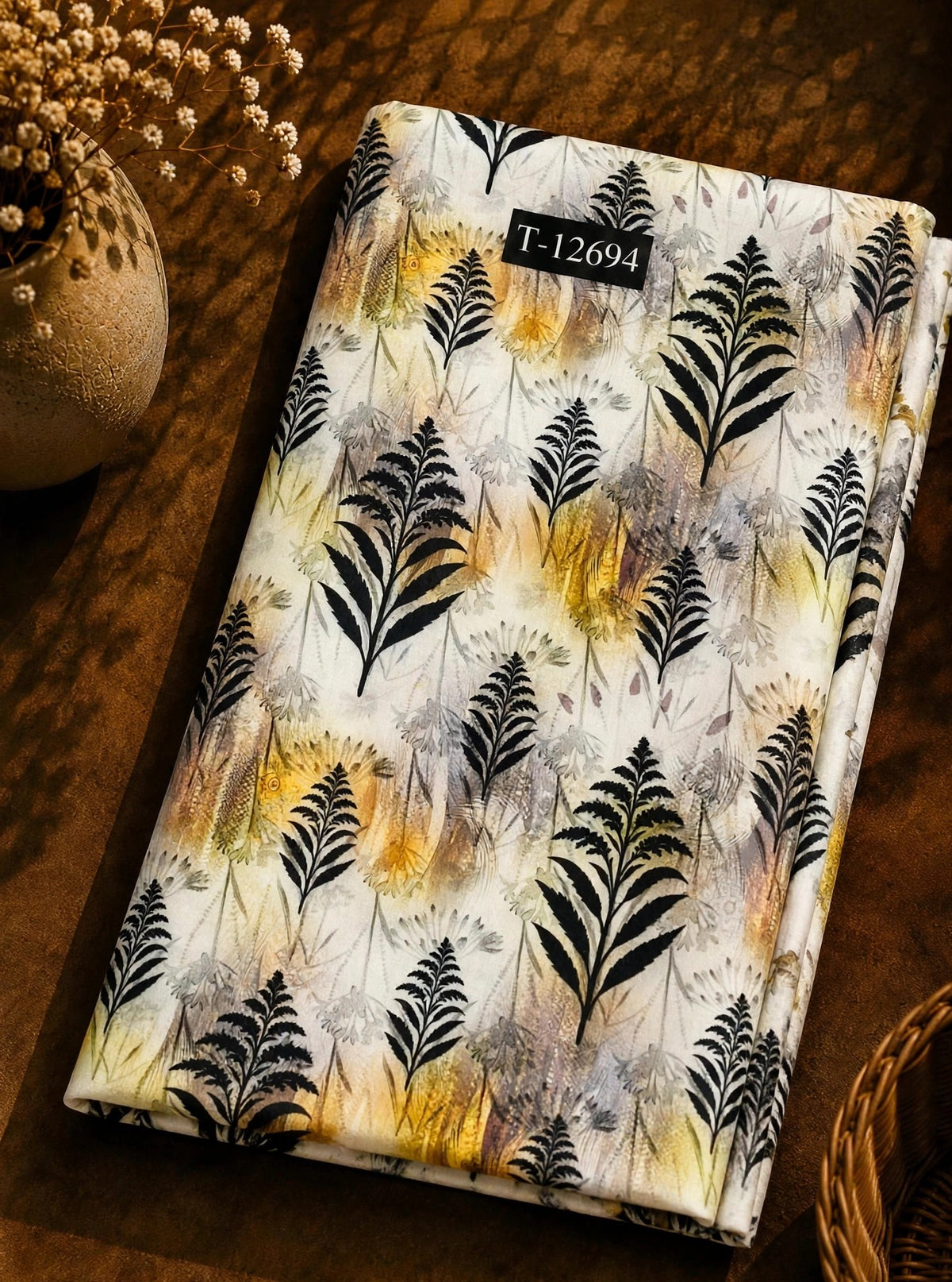 Wholesale T-12694 Premium Floral Prints On Muslin - MUSLIN | The Wardrobe Fabrics