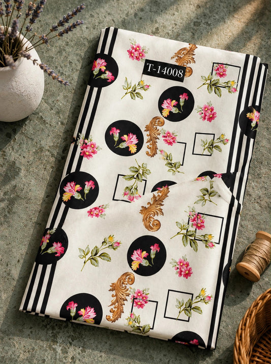 Wholesale T-14008 Super Trending Floral Crepe Design 18 - CREPE | The Wardrobe Fabrics