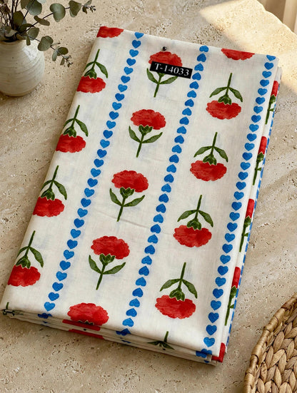 Wholesale T-14033 Floral Prints On Poly Cotton Fabric - POLY COTTON | The Wardrobe Fabrics