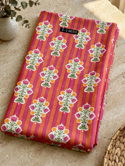 Wholesale T-14035 Floral Prints On Poly Cotton Fabric - POLY COTTON | The Wardrobe Fabrics