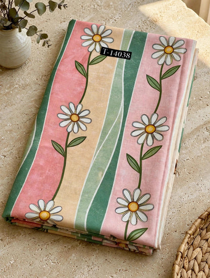 Wholesale T-14038 Floral Prints On Poly Cotton Fabric - POLY COTTON | The Wardrobe Fabrics