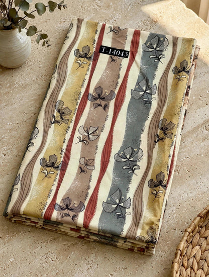 Wholesale T-14043 Floral Prints On Poly Cotton Fabric - POLY COTTON | The Wardrobe Fabrics
