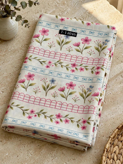 Wholesale T-14046 Floral Prints On Poly Cotton Fabric - POLY COTTON | The Wardrobe Fabrics
