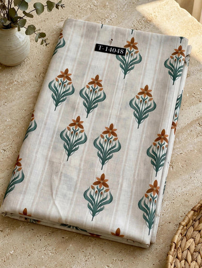 Wholesale T-14048 Floral Prints On Poly Cotton Fabric - POLY COTTON | The Wardrobe Fabrics