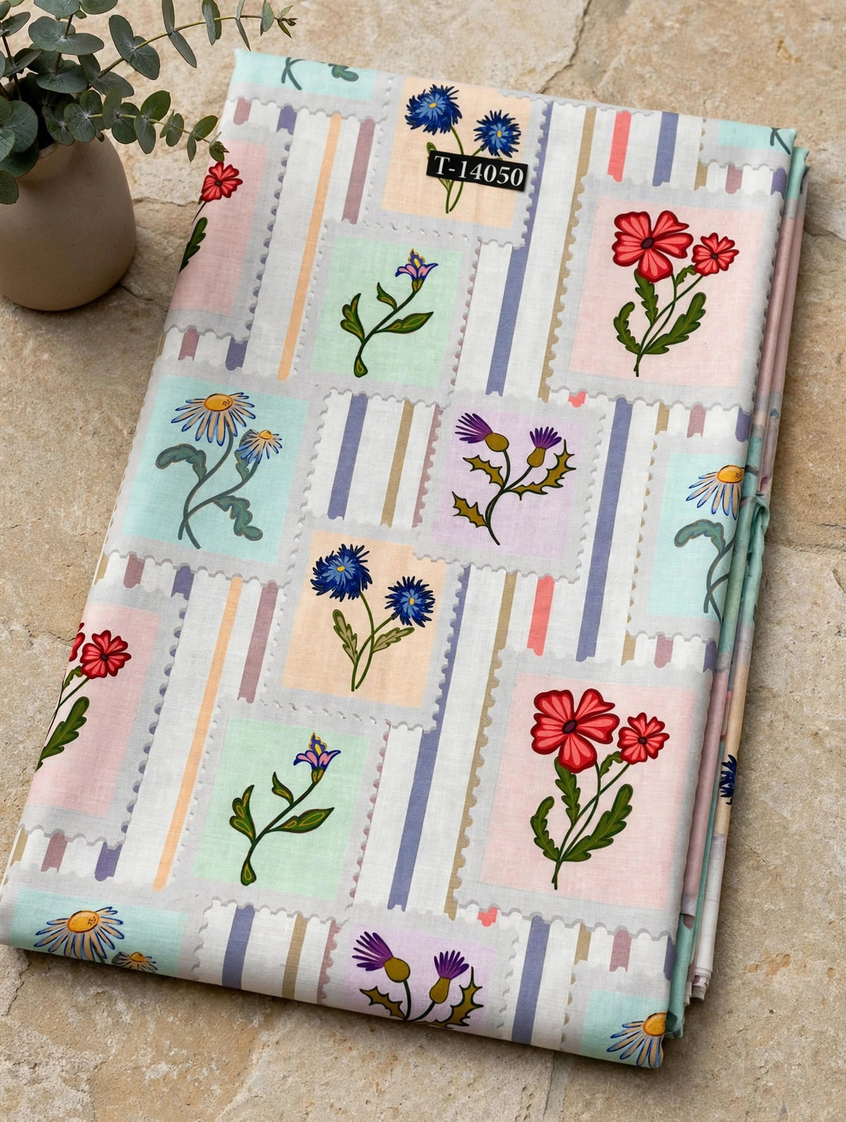 Wholesale T-14050 Floral Prints On Poly Cotton Fabric - POLY COTTON | The Wardrobe Fabrics