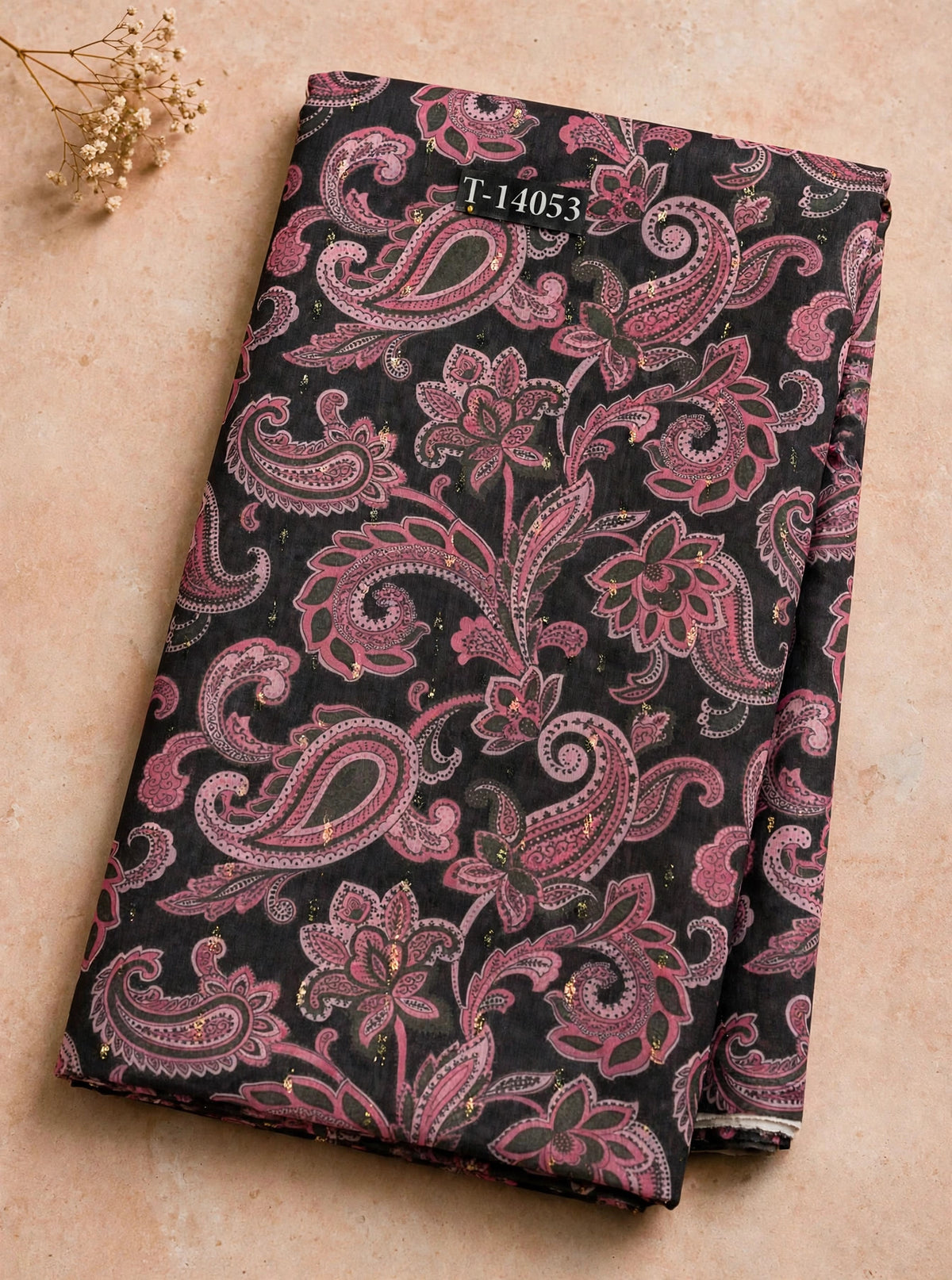 Wholesale T-14053 Paisley Prints On Chanderi Butta Fabric - CHANDERI BUTTA | The Wardrobe Fabrics