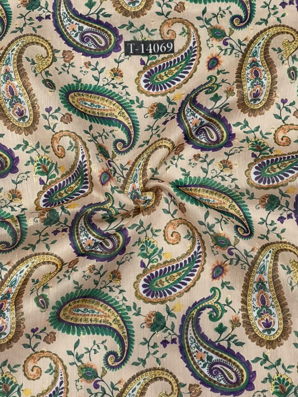 Wholesale T-14069 original fabric photo - CHANDERI BUTTA | The Wardrobe Fabrics