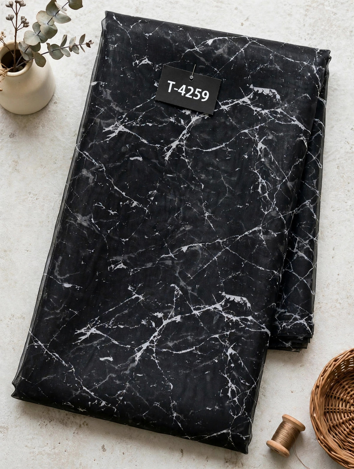 Wholesale T-4259 Organza Marble Prints - ORGANZA | The Wardrobe Fabrics