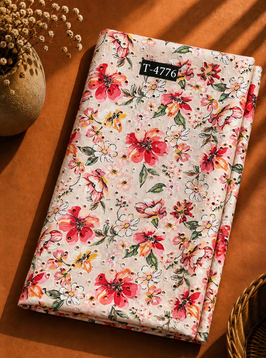 Wholesale T-4776 Cotton Hakoba Chicken Florals Prints - COTTON HAKOBA | The Wardrobe Fabrics