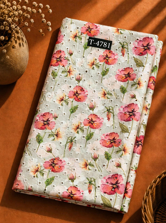 Wholesale T-4781 Cotton Hakoba Chicken Florals Prints - COTTON HAKOBA | The Wardrobe Fabrics