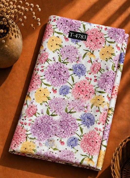 Wholesale T-4783 Cotton Hakoba Chicken Florals Prints - COTTON HAKOBA | The Wardrobe Fabrics