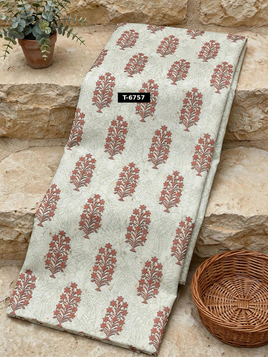 Wholesale T-6757 Chanderi Jacquard Butti Prints - CHANDERI | The Wardrobe Fabrics