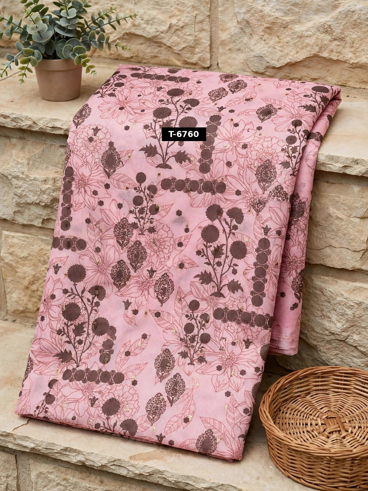 Wholesale T-6760 Chanderi Jacquard Butti Prints - CHANDERI | The Wardrobe Fabrics