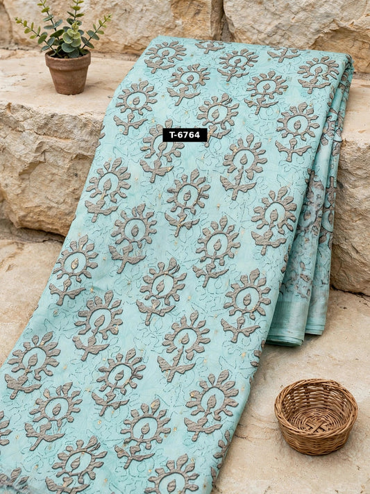 Wholesale T-6764 Chanderi Jacquard Butti Prints - CHANDERI | The Wardrobe Fabrics