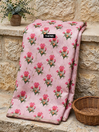 Wholesale T-6765 Chanderi Jacquard Butti Prints - CHANDERI | The Wardrobe Fabrics