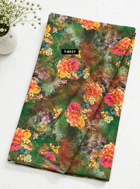 Wholesale T-8527 FLORAL CHIFFON FABRICS - CHIFFON | The Wardrobe Fabrics