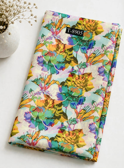Wholesale T-8905 Blossom Prints On Chiffon - CHIFFON | The Wardrobe Fabrics