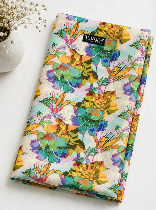 Wholesale T-8905 Blossom Prints On Chiffon - CHIFFON | The Wardrobe Fabrics