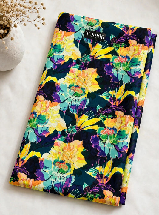 Wholesale T-8906 Blossom Prints On Chiffon - CHIFFON | The Wardrobe Fabrics