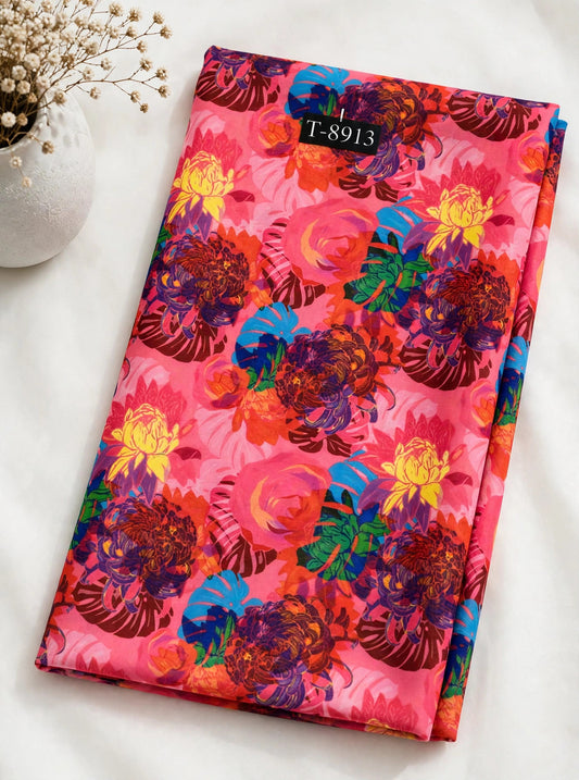 Wholesale T-8913 Blossom Prints On Chiffon - CHIFFON | The Wardrobe Fabrics