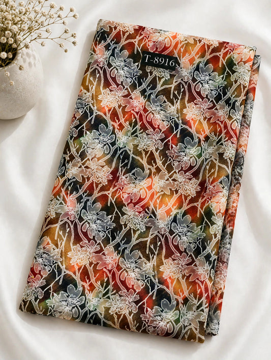 Wholesale T-8916 Blossom Prints On Chiffon - CHIFFON | The Wardrobe Fabrics