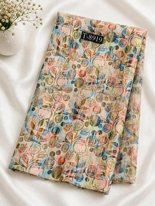 Wholesale T-8919 Blossom Prints On Chiffon - CHIFFON | The Wardrobe Fabrics