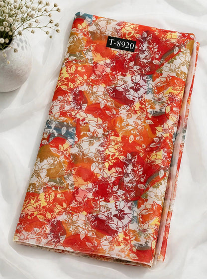 Wholesale T-8920 Blossom Prints On Chiffon - CHIFFON | The Wardrobe Fabrics