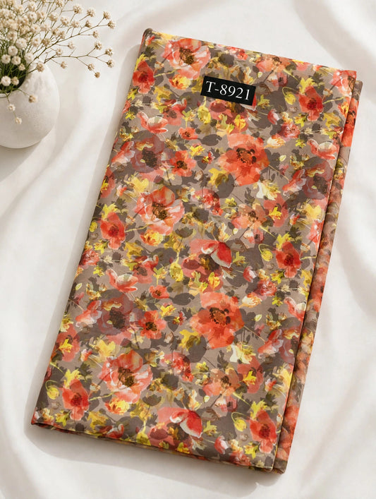 Wholesale T-8921 Blossom Prints On Chiffon - CHIFFON | The Wardrobe Fabrics