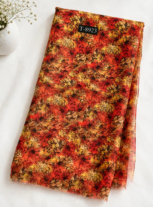 Wholesale T-8923 Blossom Prints On Chiffon - CHIFFON | The Wardrobe Fabrics