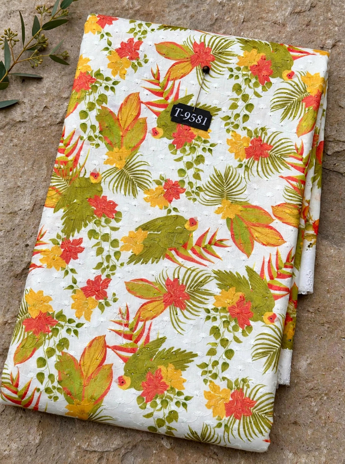 Wholesale T-9581 Floral Abstract Cotton Embroidery Fabrics - COTTON EMBROIDERY | The Wardrobe Fabrics