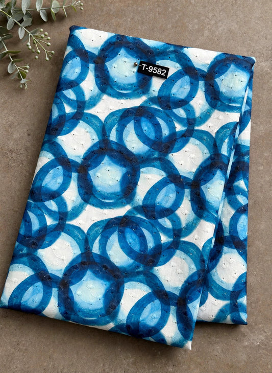 Wholesale T-9582 Floral Abstract Cotton Embroidery Fabrics - COTTON EMBROIDERY | The Wardrobe Fabrics