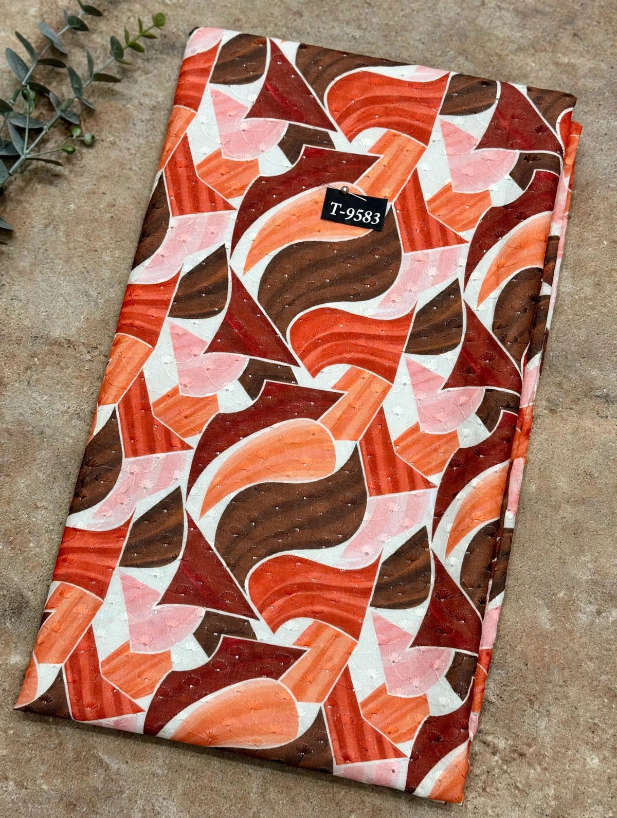 Wholesale T-9583 Floral Abstract Cotton Embroidery Fabrics - COTTON EMBROIDERY | The Wardrobe Fabrics