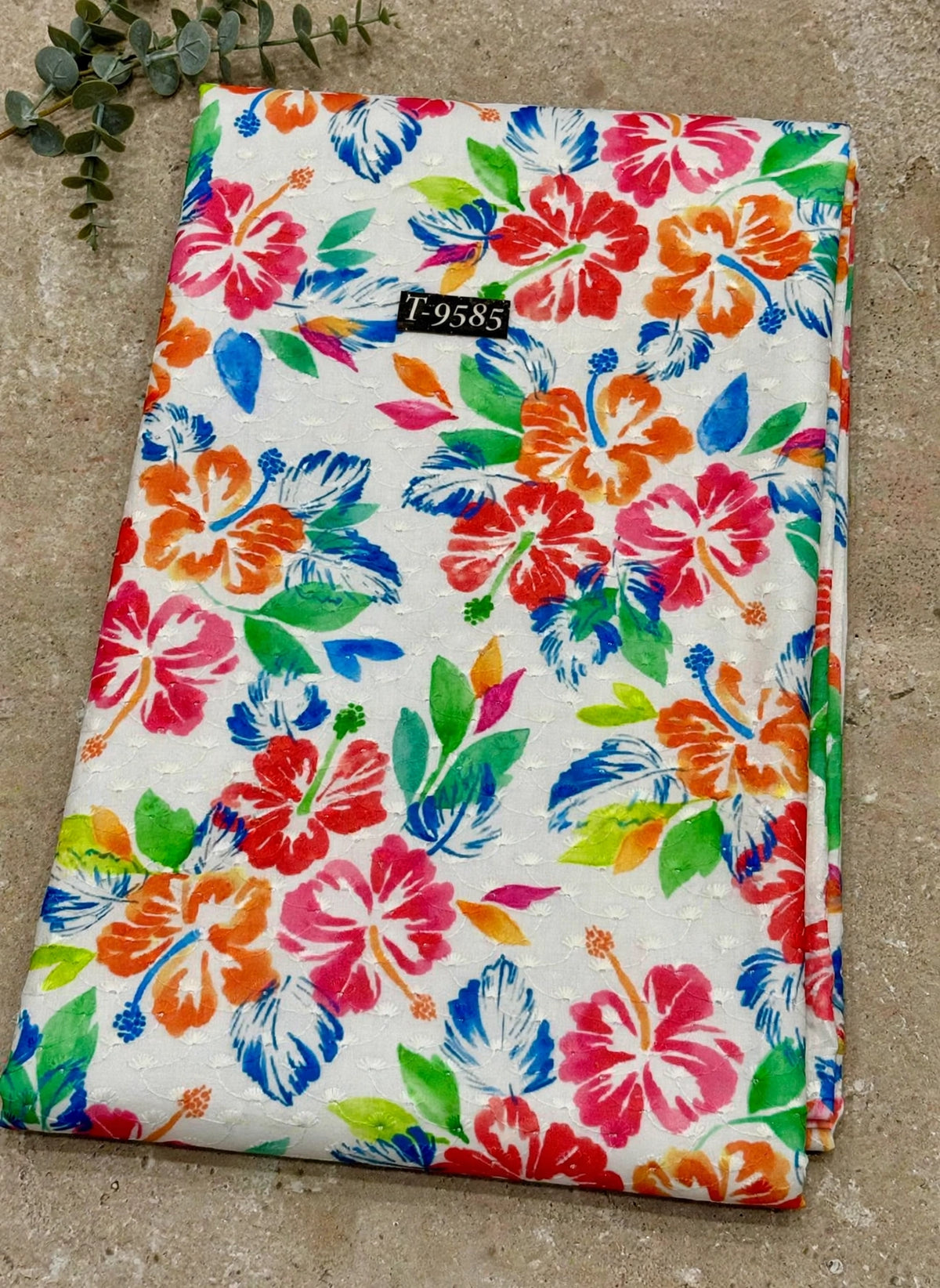 Wholesale T-9585 Floral Abstract Cotton Embroidery Fabrics - COTTON EMBROIDERY | The Wardrobe Fabrics