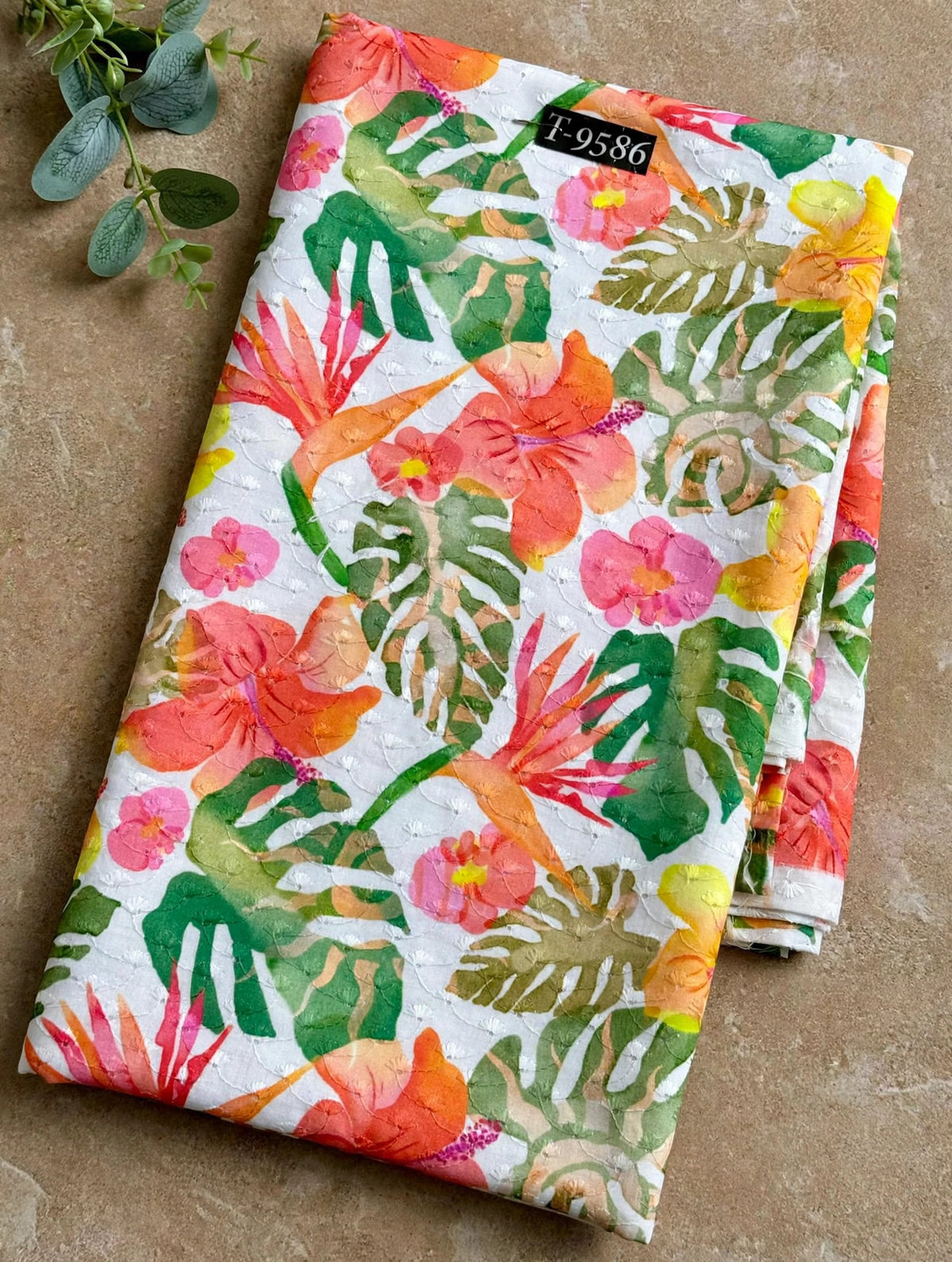Wholesale T-9586 Floral Abstract Cotton Embroidery Fabrics - COTTON EMBROIDERY | The Wardrobe Fabrics