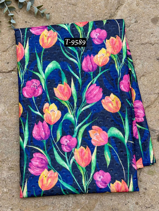 Wholesale T-9589 Floral Abstract Cotton Embroidery Fabrics - COTTON EMBROIDERY | The Wardrobe Fabrics