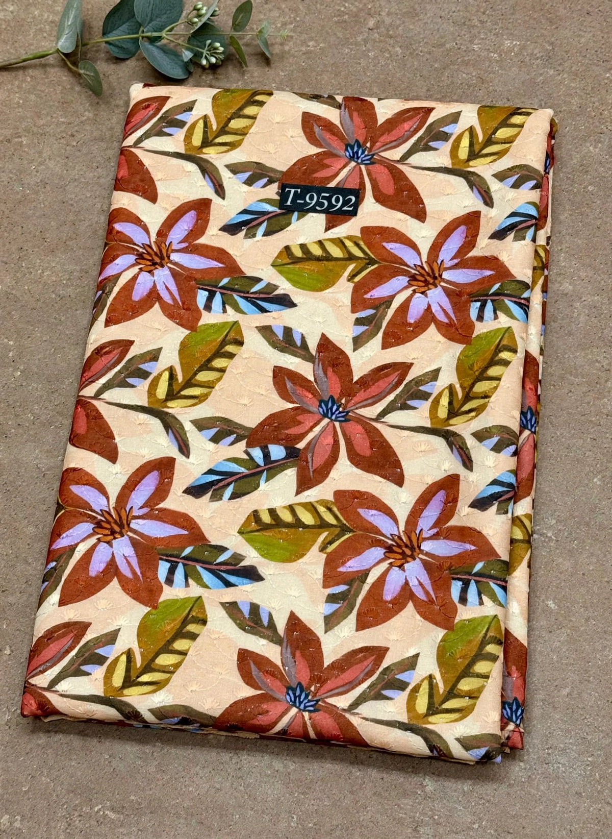 Wholesale T-9592 Floral Abstract Cotton Embroidery Fabrics - COTTON EMBROIDERY | The Wardrobe Fabrics