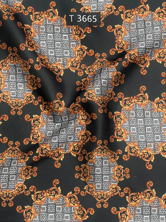 BRAND PRINTS ON MODAL SATIN