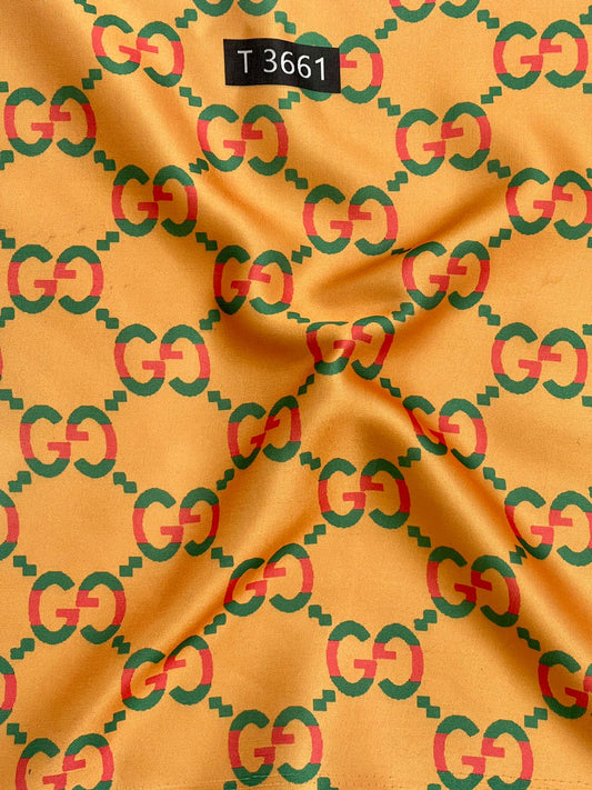 BRAND PRINTS ON MODAL SATIN