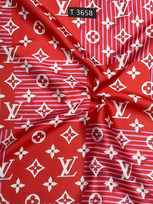 BRAND PRINTS ON MODAL SATIN