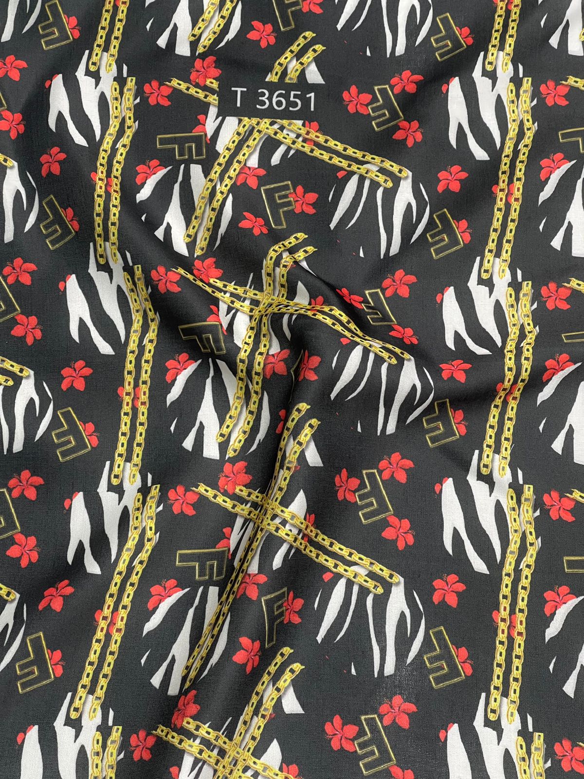 BRAND PRINTS ON MODAL SATIN